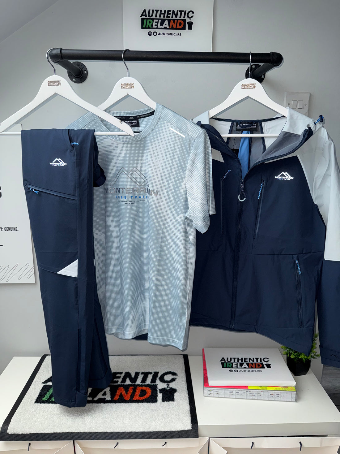 MONTERRAIN PEAK 3-PIECE TRACKSUIT SET - NAVY/SKY BLUE