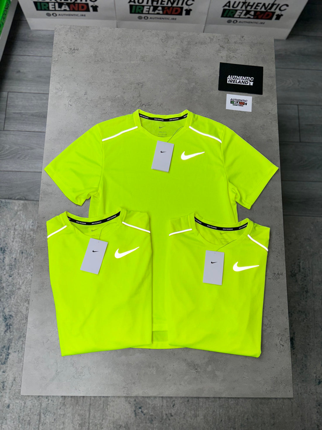 NIKE MILER 1.0 T-SHIRT - VOLT