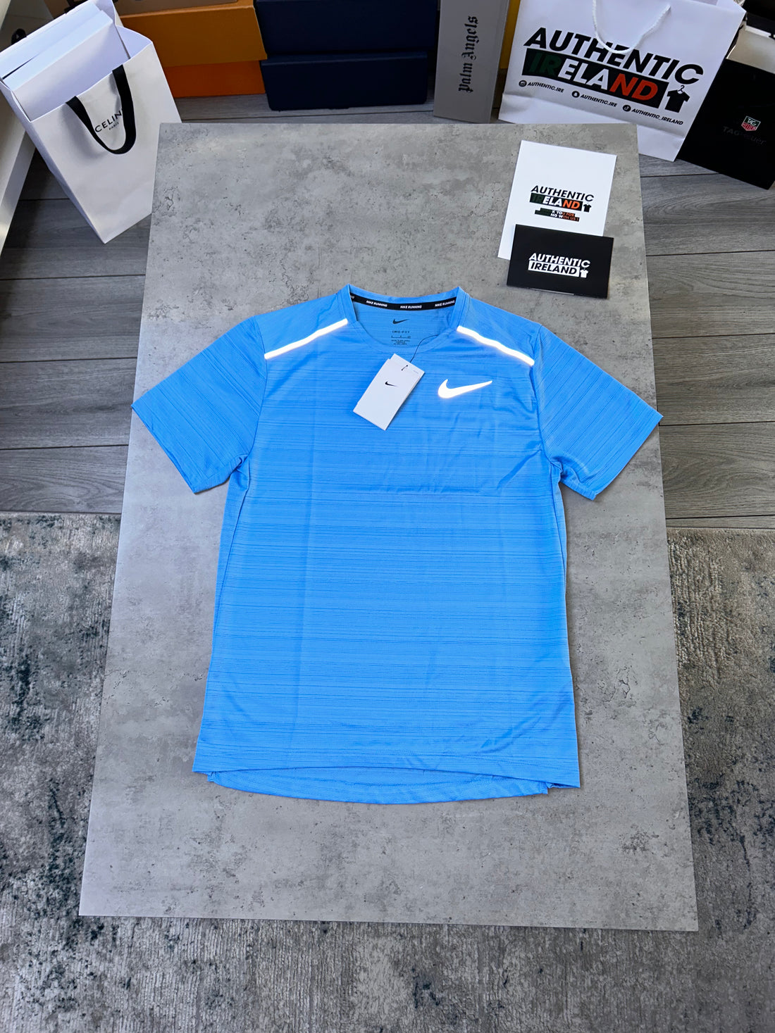 NIKE MILER 1.0 T-SHIRT - UNIVERSITY BLUE