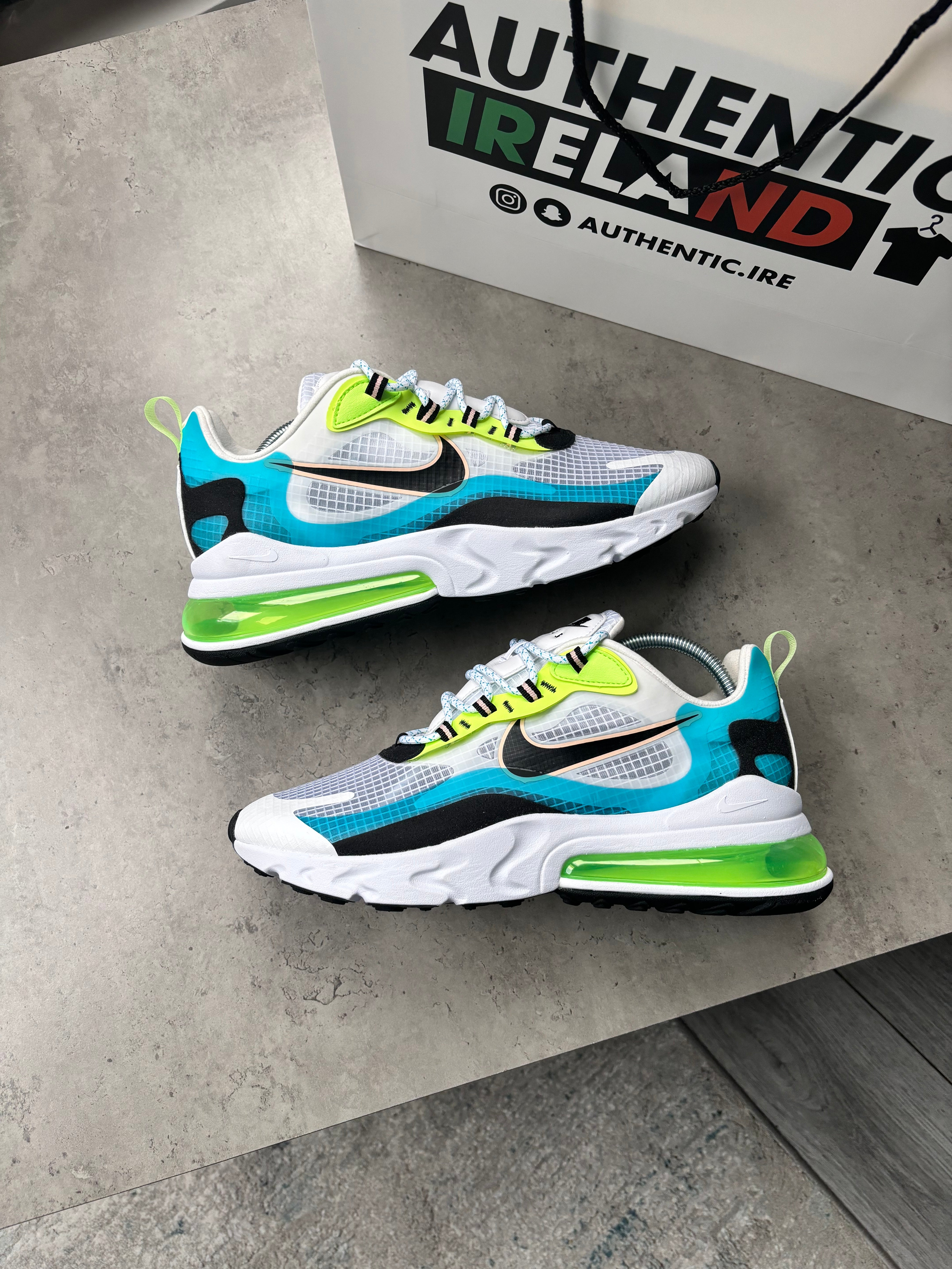 270 React Air 270 Ireland NIKE AIR MAX 270 REACT RUNNER AQUA/GHOST