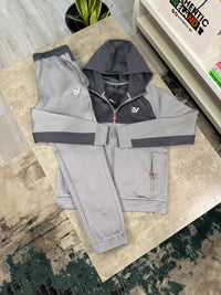 ENVI METRIC FLEECE TRACKSUIT - GREY/RED