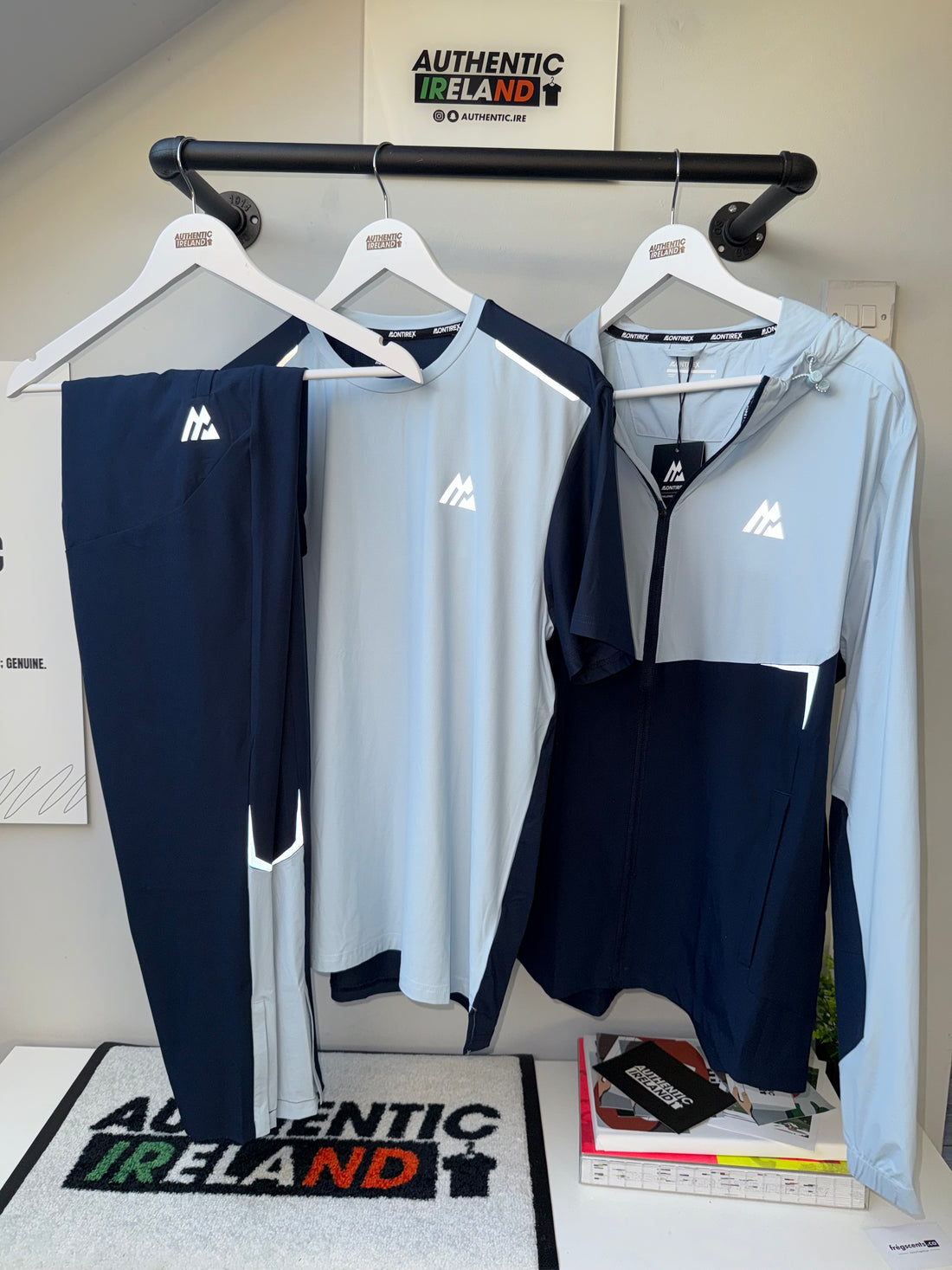 MONTIREX TWO-TONE 3-PIECE TRACKSUIT - BABY BLUE/NAVY