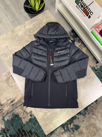 MONTERRAIN HYBRID PUFFER JACKET - BLACK