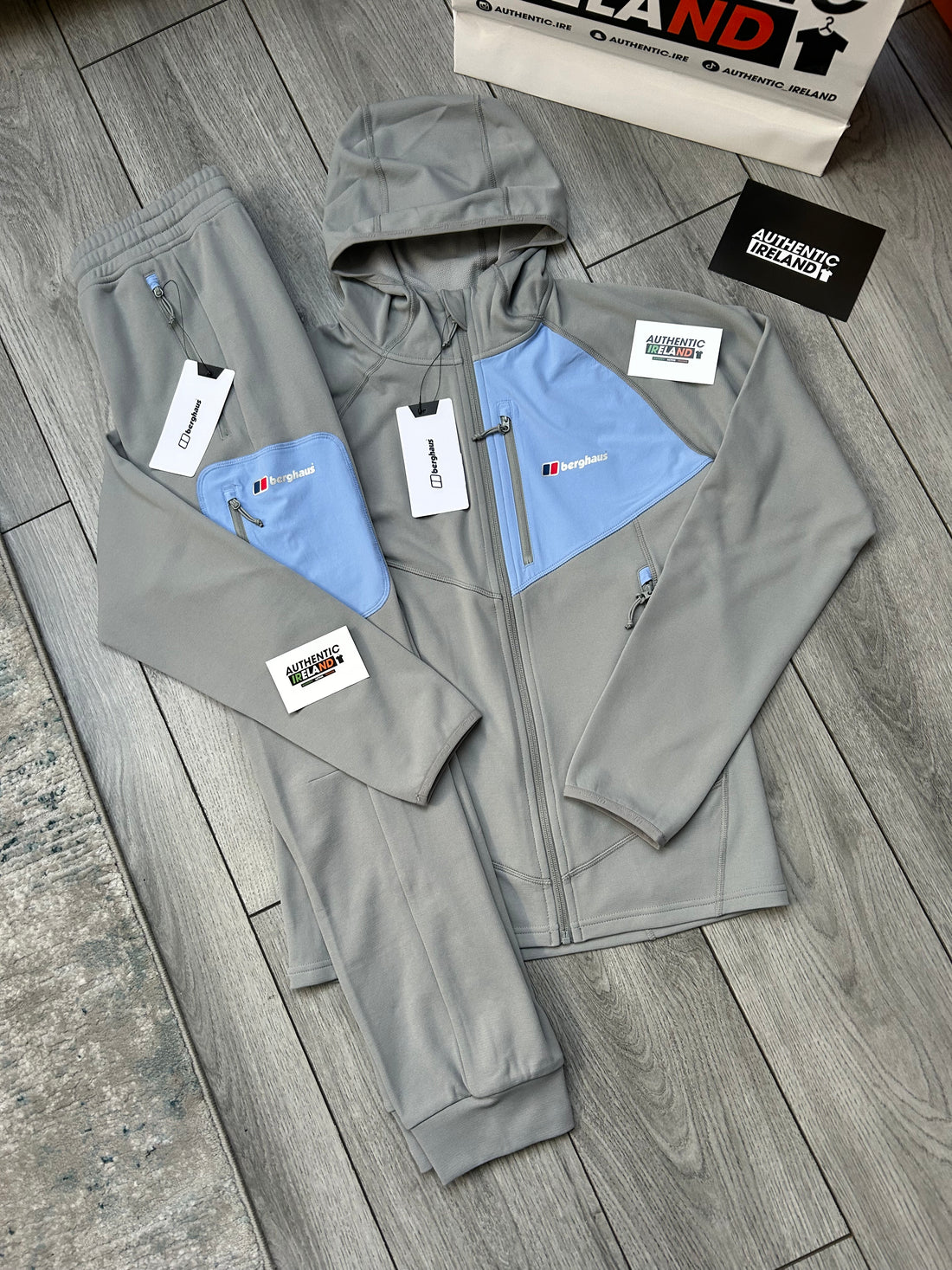 BERGHAUS FLEECE TRACKSUIT - BABY BLUE/GREY