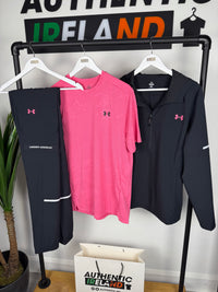 UNDER ARMOUR TECH TRACKSUIT TRI-SET - BLACK/PINK