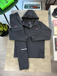 UNDER ARMOUR TECH TRACKSUIT - BLACK/PINK