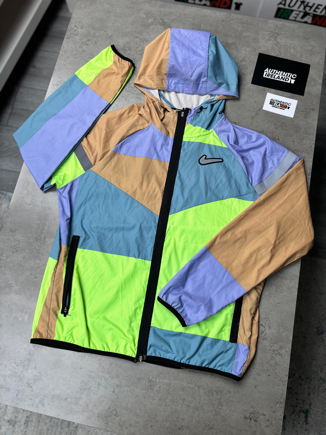 NIKE PATCHWORK JACKET SET - MULTI/VOLT