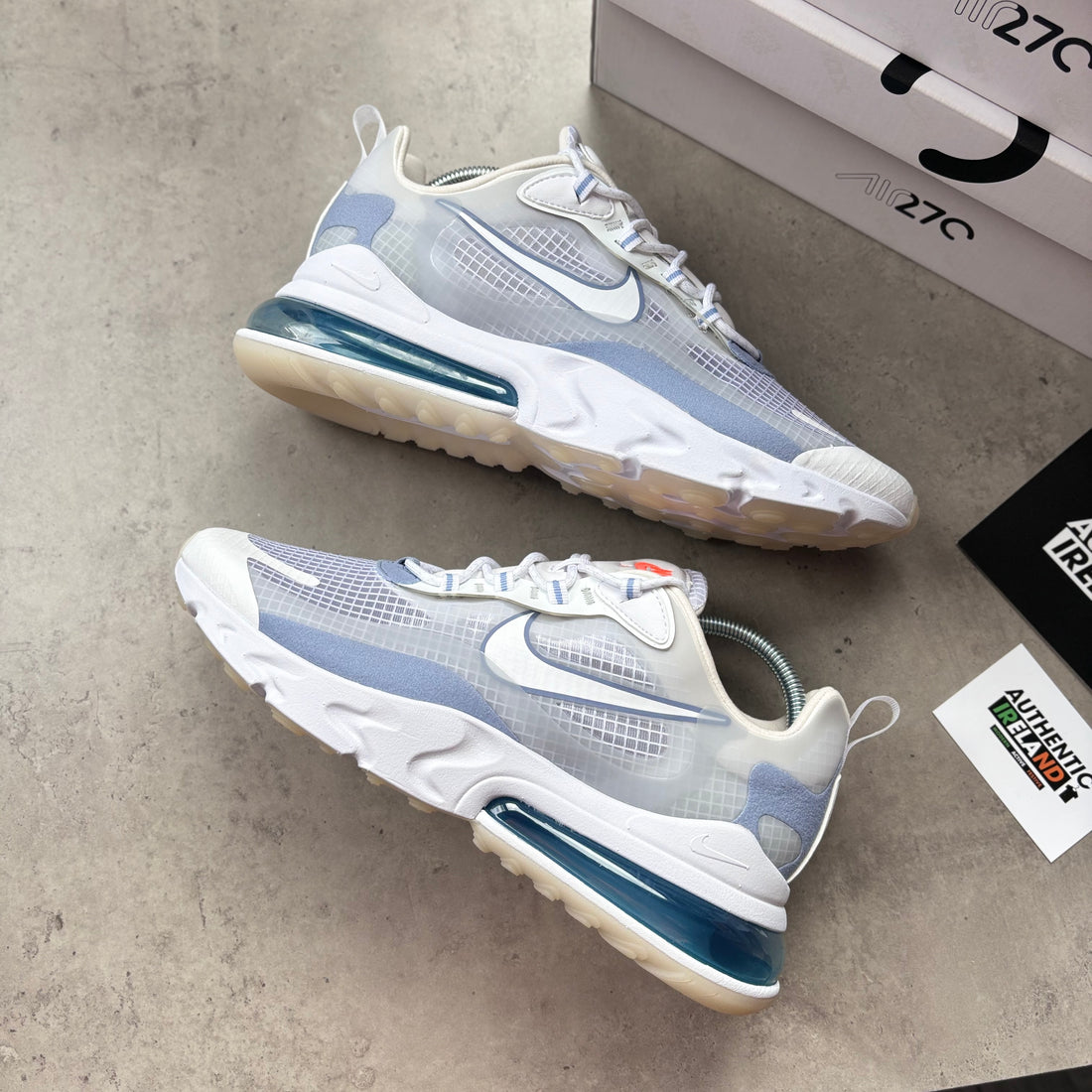 NIKE AIR MAX 270 REACT RUNNER - ICE BLUE