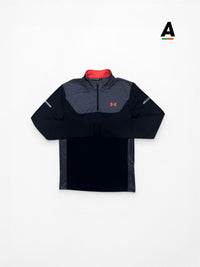 UNDER ARMOUR TECH UTILITY QUARTER ZIP - BLACK / RED