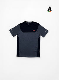 UNDER ARMOUR TECH UTILITY T SHIRT - BLACK / RED