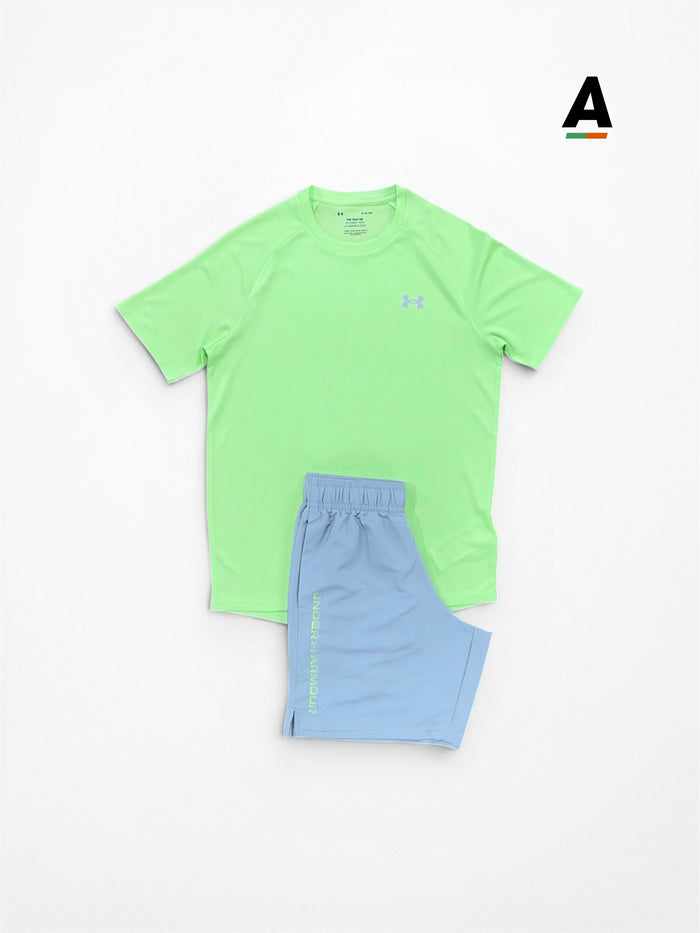 UNDER ARMOUR TEXTURED SET - LIME / GREY