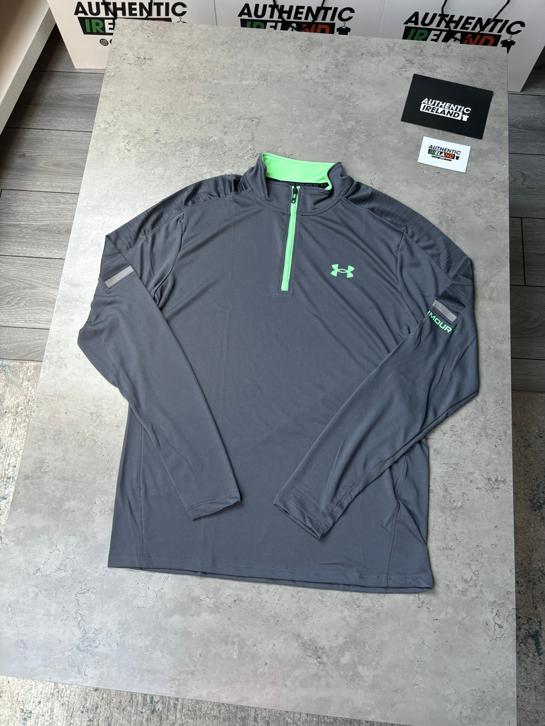 UNDER ARMOUR TECH 3-PIECE SET - GREY/GREEN