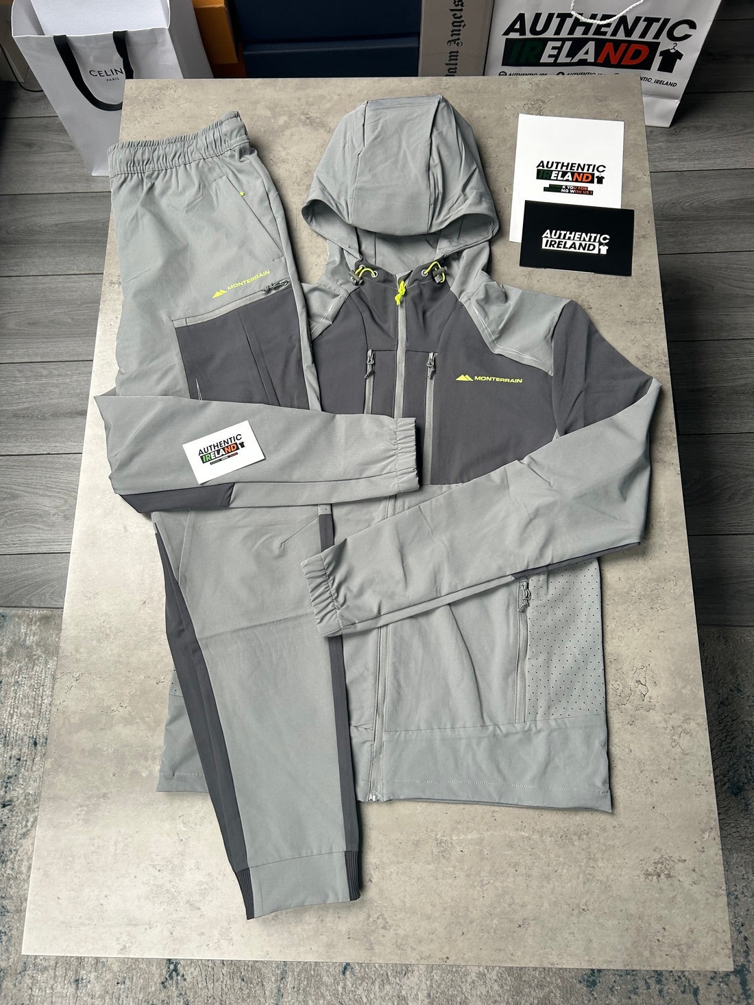 MONTERRAIN WOVEN TRACKSUIT GREY/SLATE/VOLT authenticireland