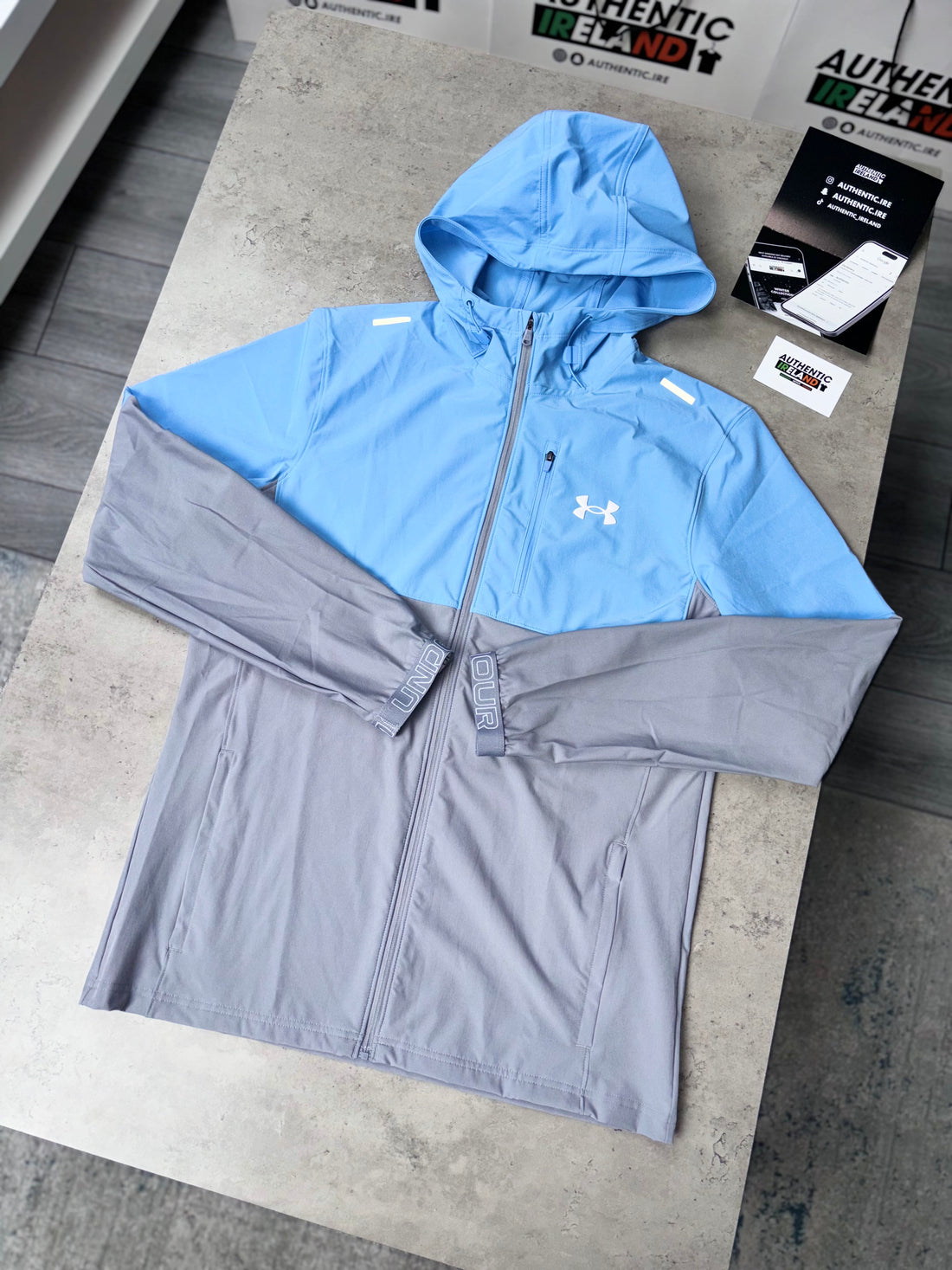 UNDER ARMOUR TWO-TONE TRACKSUIT - BABY BLUE/GREY