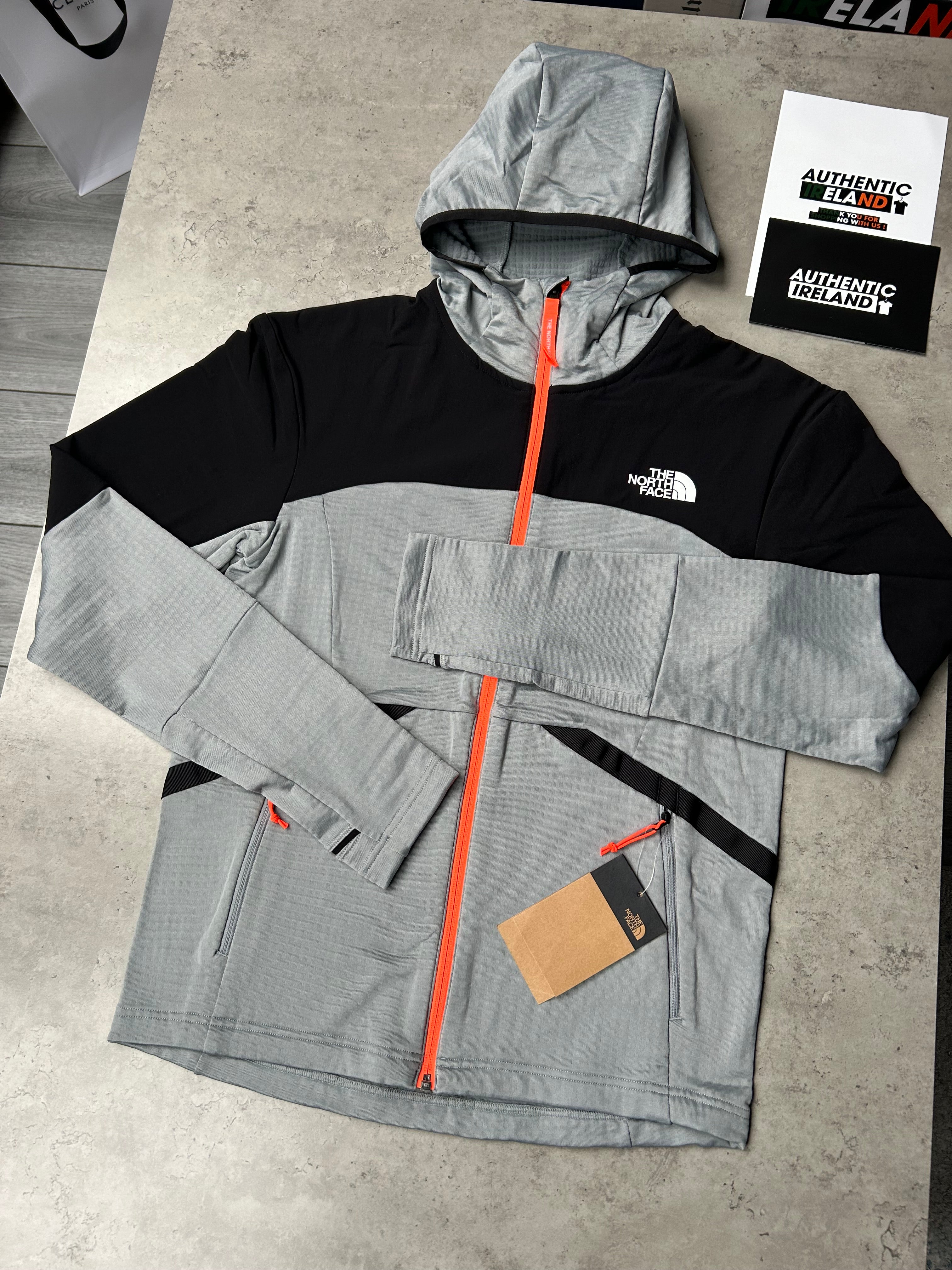 Grey and orange tracksuit online