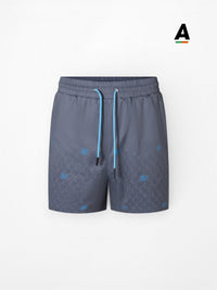 ENVI FADE MONOGRAM SWIM SHORTS - GREY/BABY BLUE