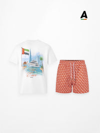 ENVI DUBAI SURF SET - WHITE/BURNT ORANGE