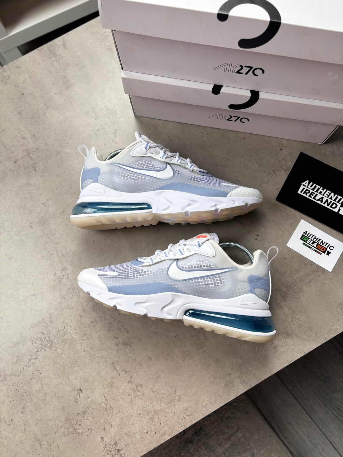 NIKE AIR MAX 270 REACT RUNNER - ICE BLUE