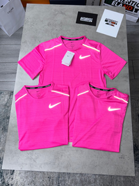 NIKE MILER 1.0 T-SHIRT - HOT PINK