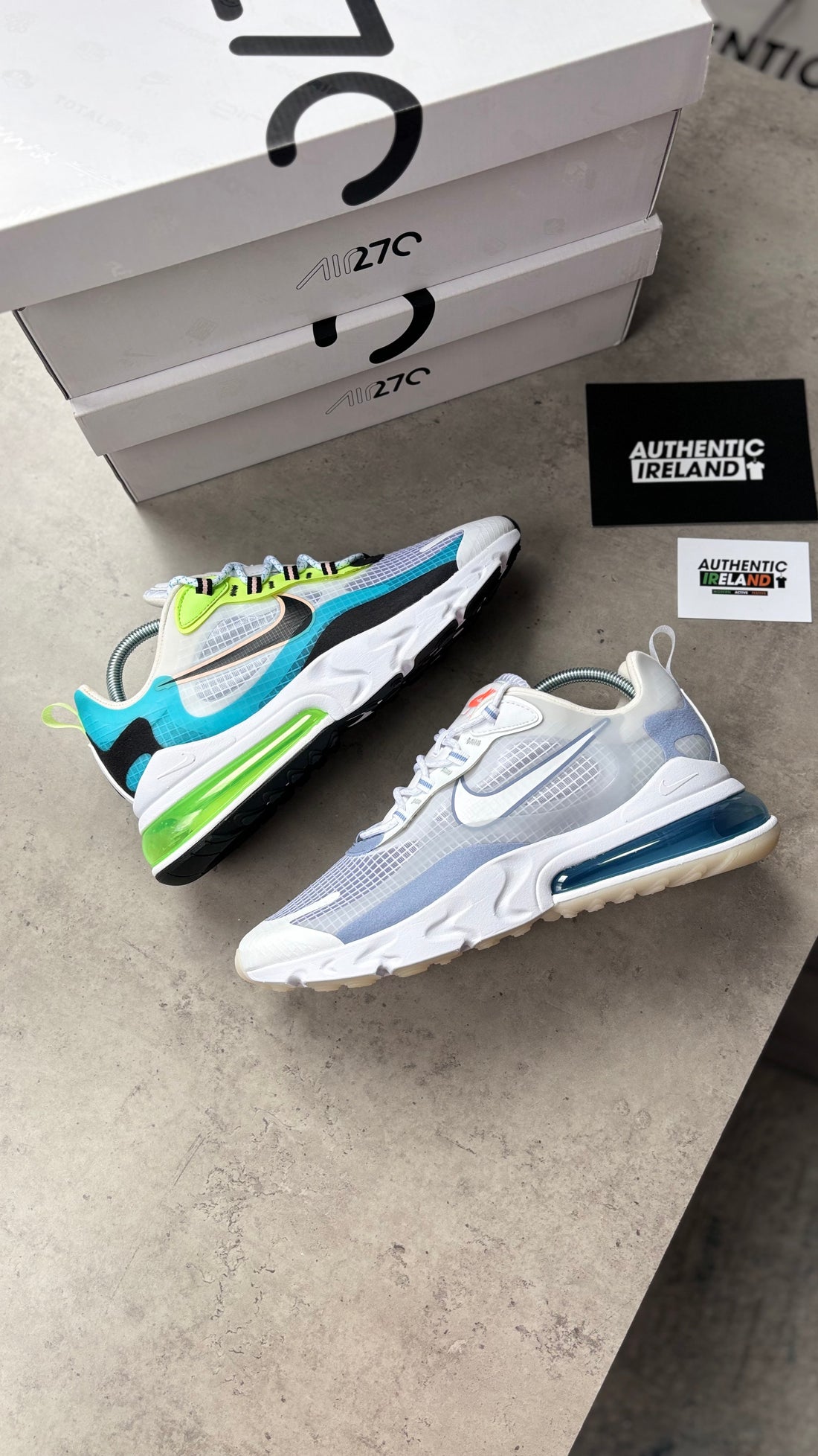 NIKE AIR MAX 270 REACT RUNNER - ICE BLUE