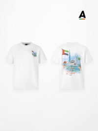 ENVI DUBAI T-SHIRT - WHITE/BURNT ORANGE