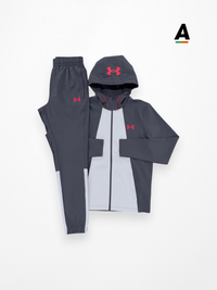 UNDER ARMOUR UTILITY TRACKSUIT - CASTLEROCK/RED