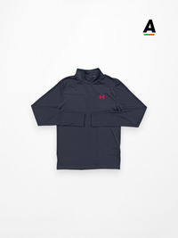 UNDER ARMOUR UTILITY QUARTER ZIP - CASTLEROCK / RED