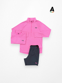 UNDER ARMOUR TEXTURED 3-PIECE SET - POWDER PINK
