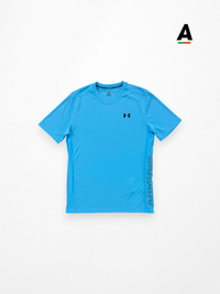 UNDER ARMOUR TECH UTILITY T-SHIRT - FRESCO BLUE / BLACK