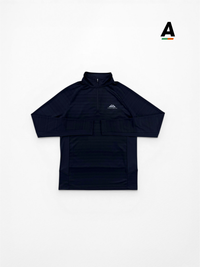 TRAILBERG SS26 CLOUD QUARTER ZIP - BLACK / VOLCANO GREY