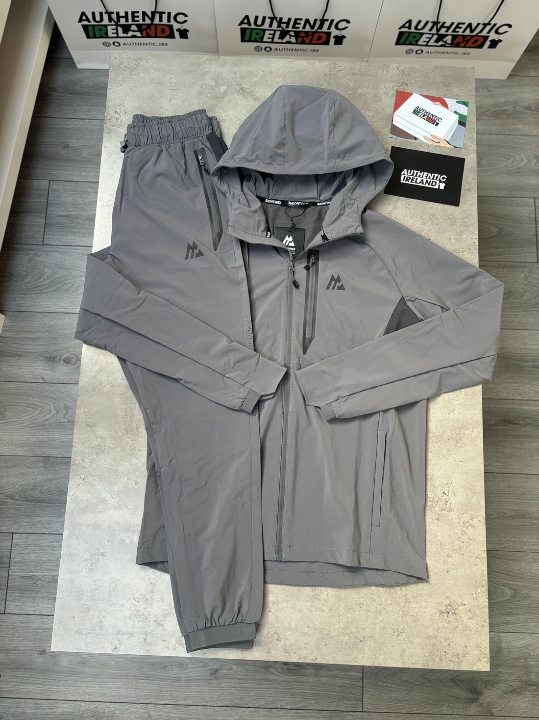 MONTIREX WOVEN TECH TRACKSUIT - TRIPLE GREY