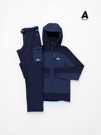 TRAILBERG CALDERA GRIDDED FLEECE TRACKSUIT - DEEP OCEAN
