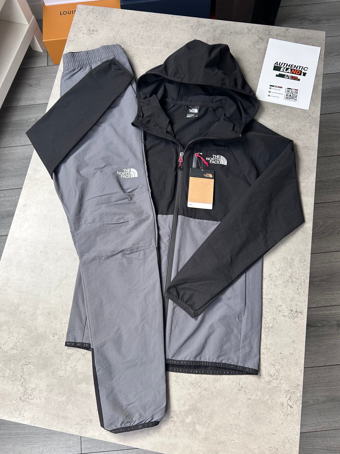 THE NORTH FACE WOVEN TRACKSUIT - GREY/BLACK – authenticireland