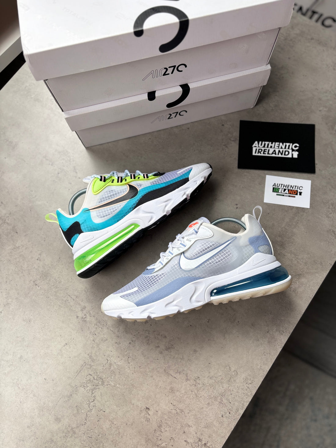 NIKE AIR MAX 270 REACT RUNNER - ICE BLUE