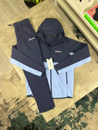 BERGHAUS TWO-TONE WOVEN TRACKSUIT - NAVY/BABY BLUE