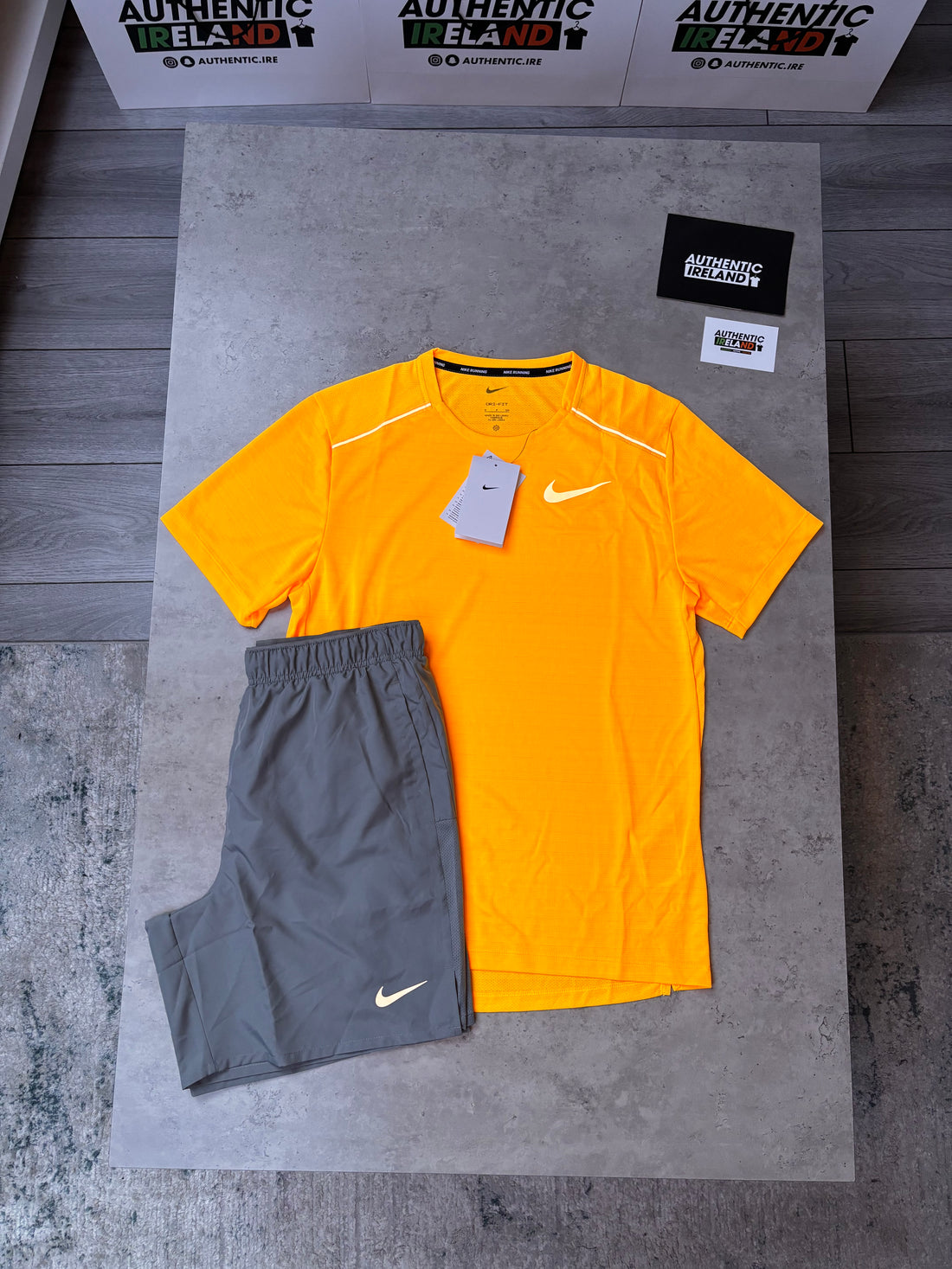 NIKE MILER 1.0 SET - LASER ORANGE/GREY