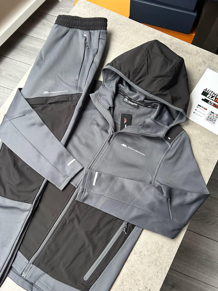 MONTERRAIN AVALANCHE TRACKSUIT - GREY/BLACK – authenticireland