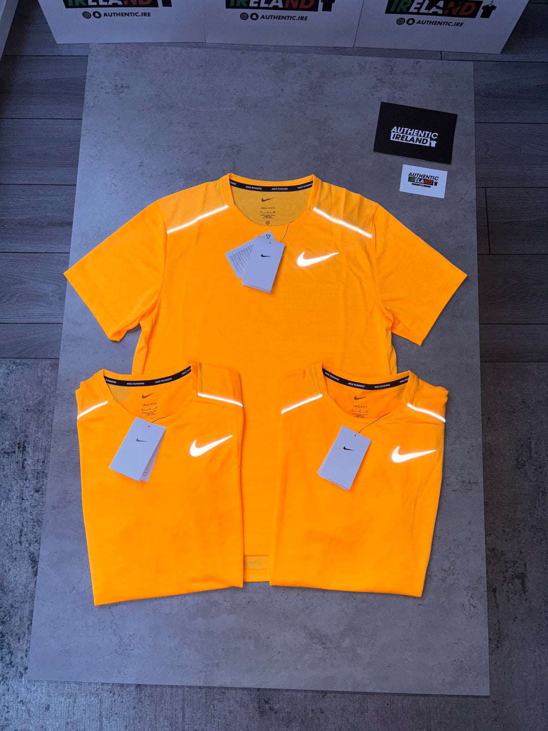 NIKE MILER 1.0 T-SHIRT - LASER ORANGE