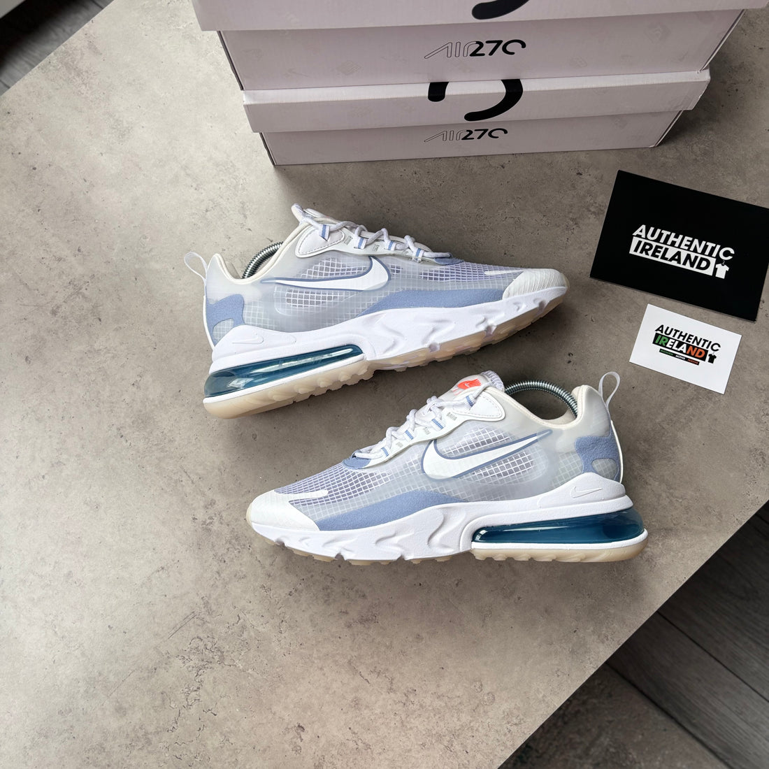 NIKE AIR MAX 270 REACT RUNNER - ICE BLUE