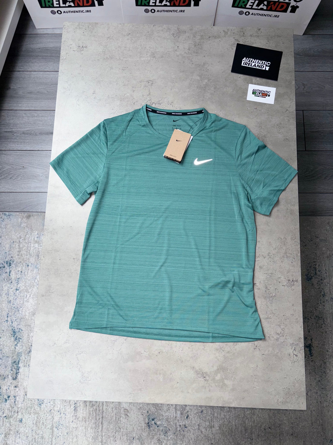 NIKE MILER BREATHE T-SHIRT - TEAL