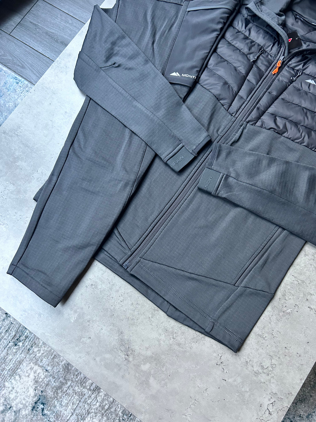 MONTERRAIN HYBRID TRACKSUIT - GREY/ORANGE