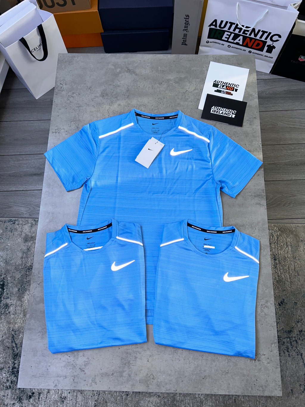 NIKE MILER 1.0 T SHIRT UNIVERSITY BLUE