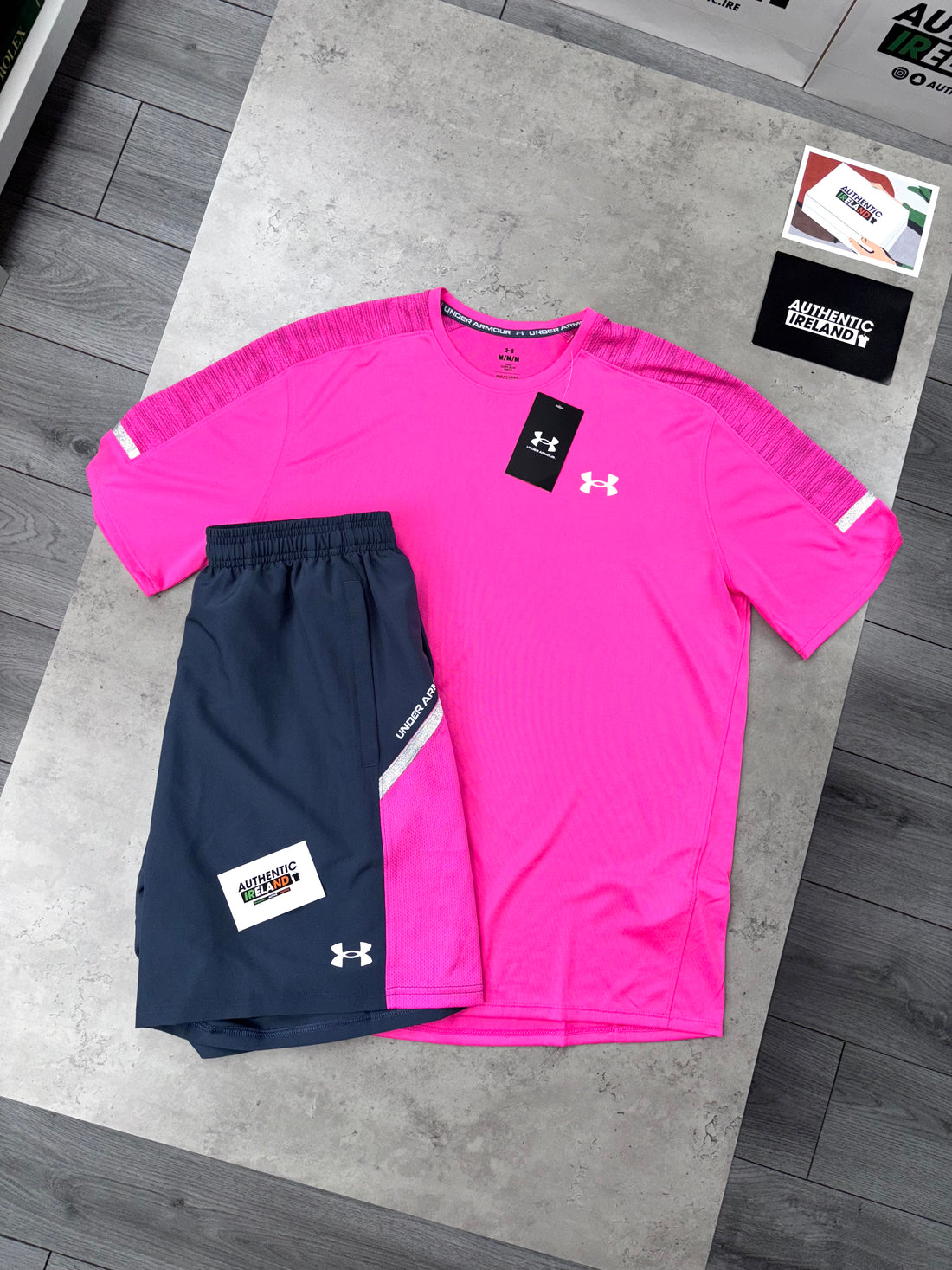 UNDER ARMOUR TECH SET - PINK/NAVY