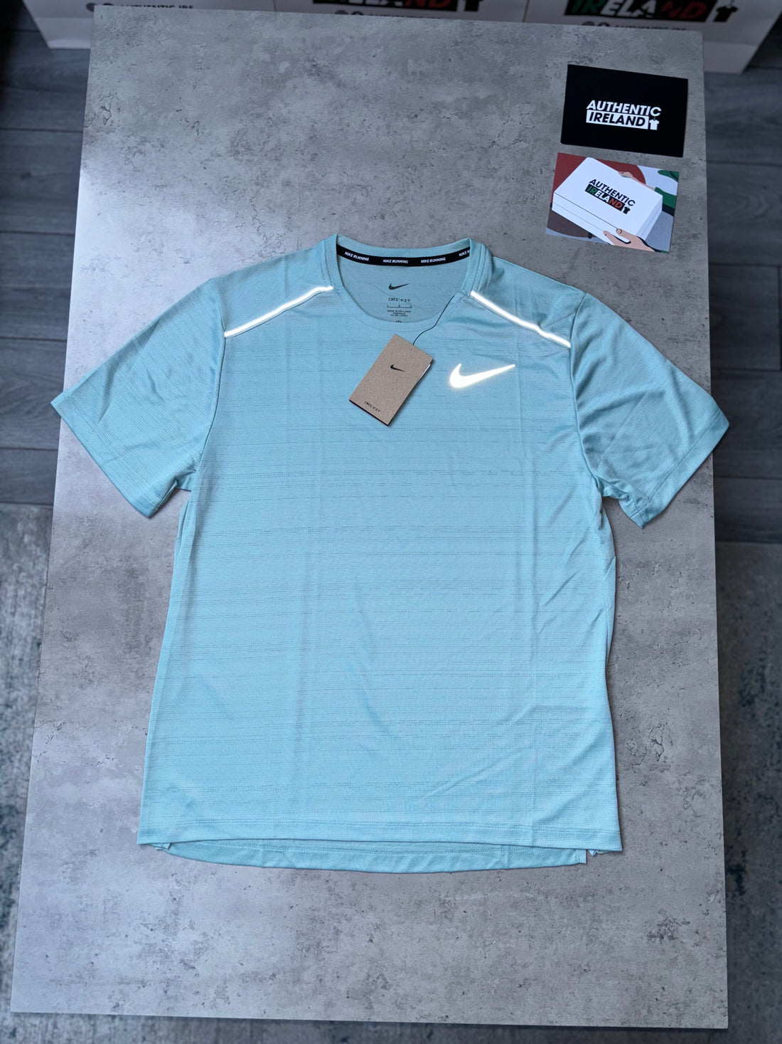 NIKE MILER 1.0 T-SHIRT - MINERAL TEAL