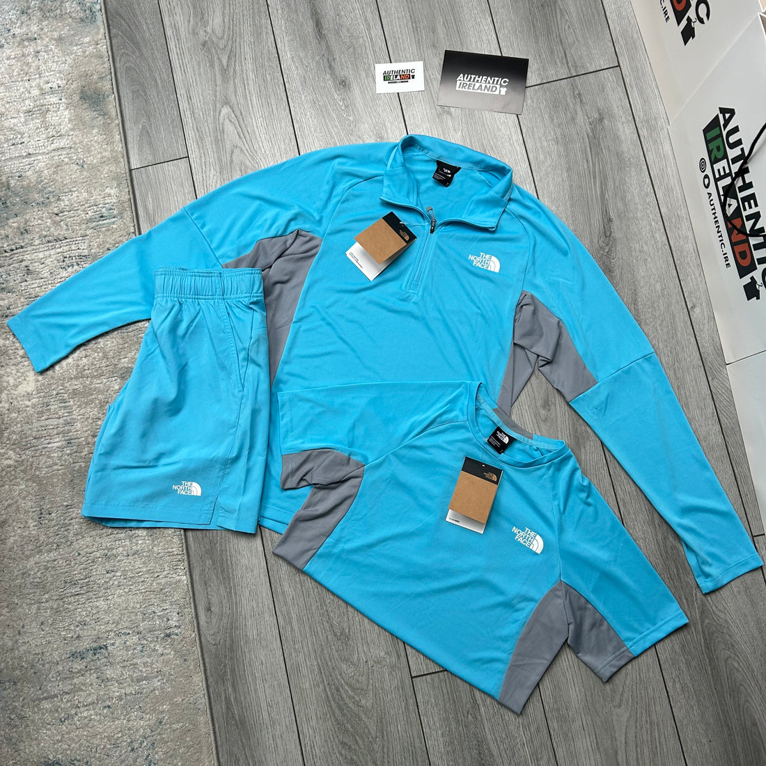 THE NORTH FACE T-SHIRT - BABY BLUE/GREY