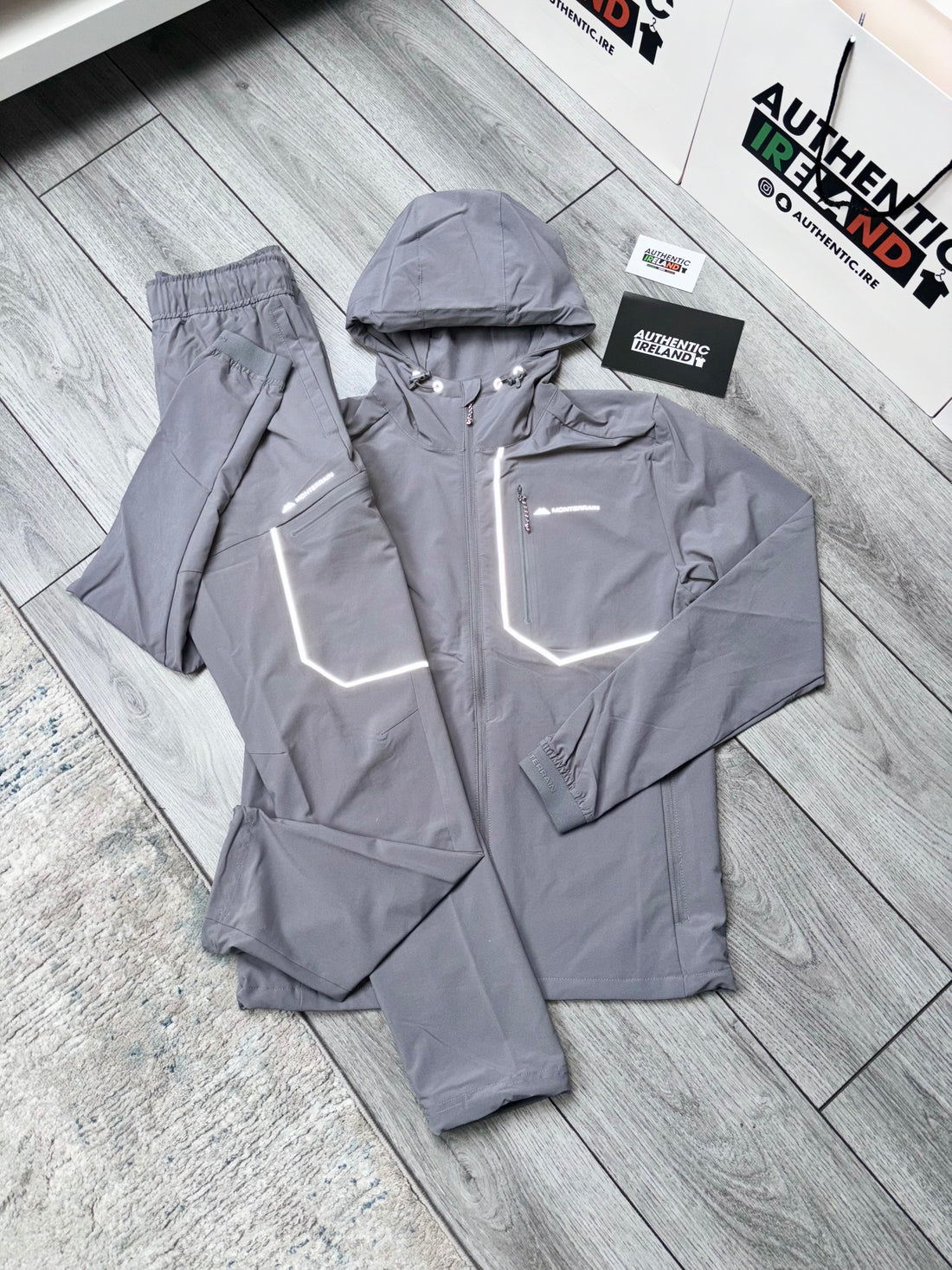 MONTERRAIN RAMBLE WOVEN TRACKSUIT - PLATINUM GREY