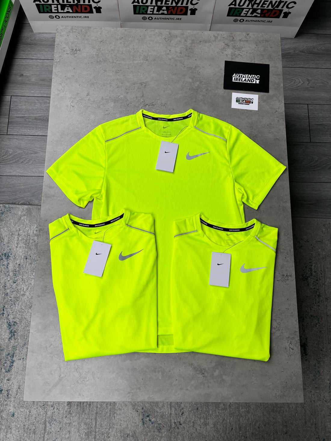 NIKE MILER 1.0 T-SHIRT - VOLT