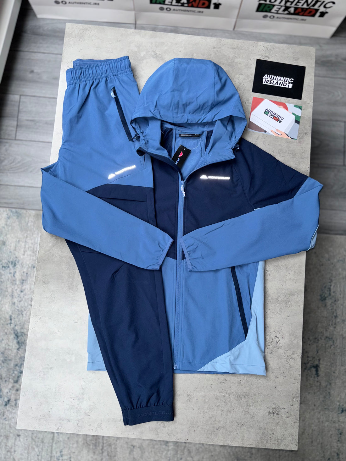 MONTERRAIN WOVEN ZIP TRACKSUIT - BLUE