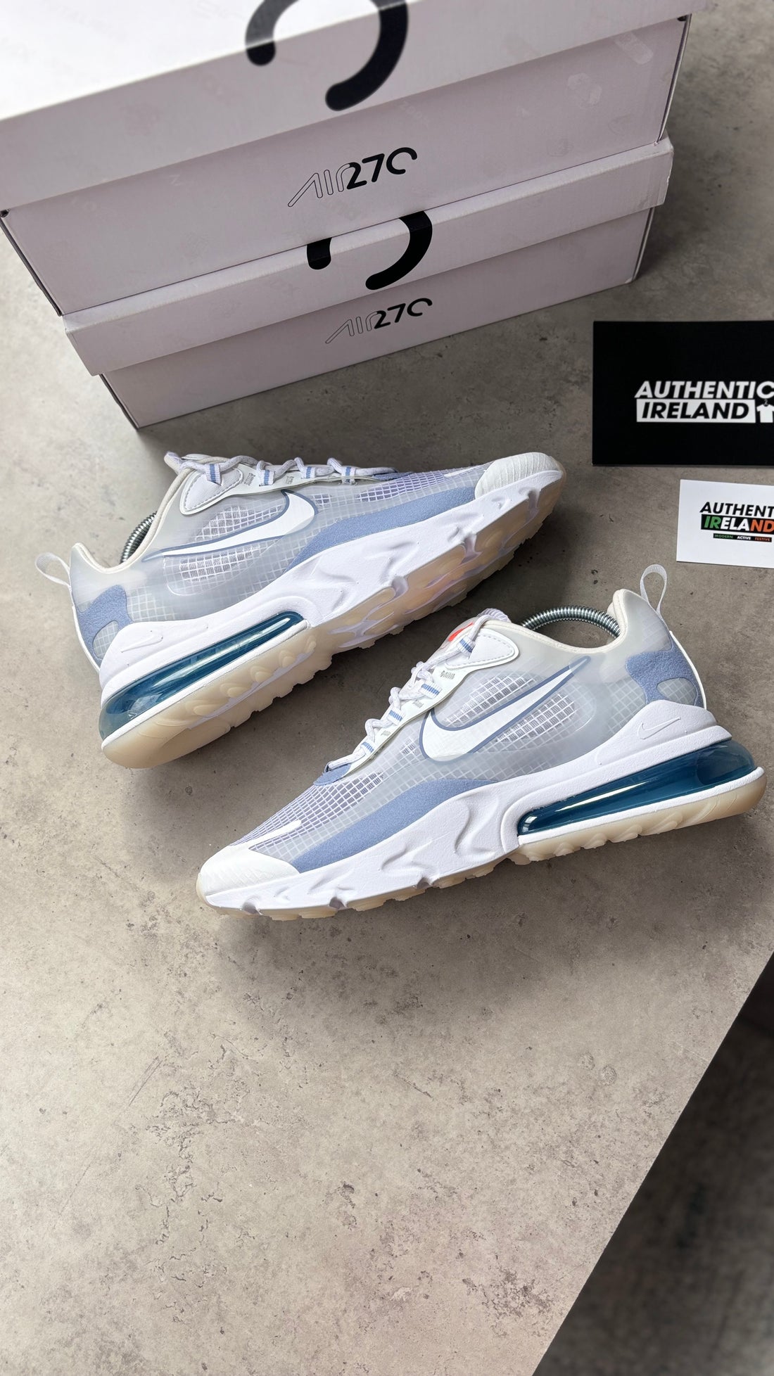 NIKE AIR MAX 270 REACT RUNNER - ICE BLUE