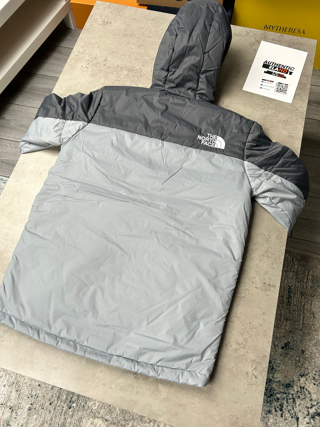North face best sale grey puffer